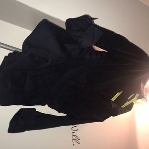 Black button down top